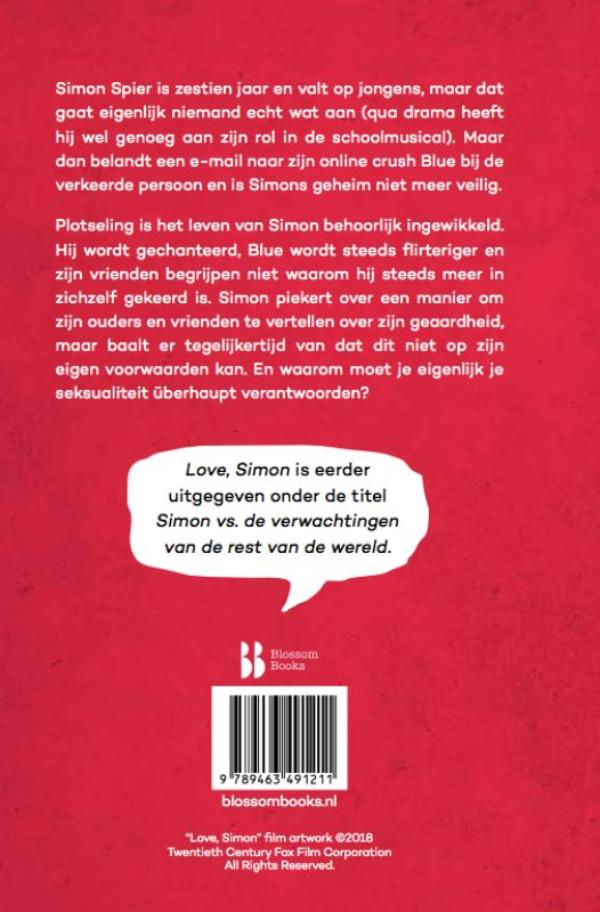 Achterkant van Love, Simon