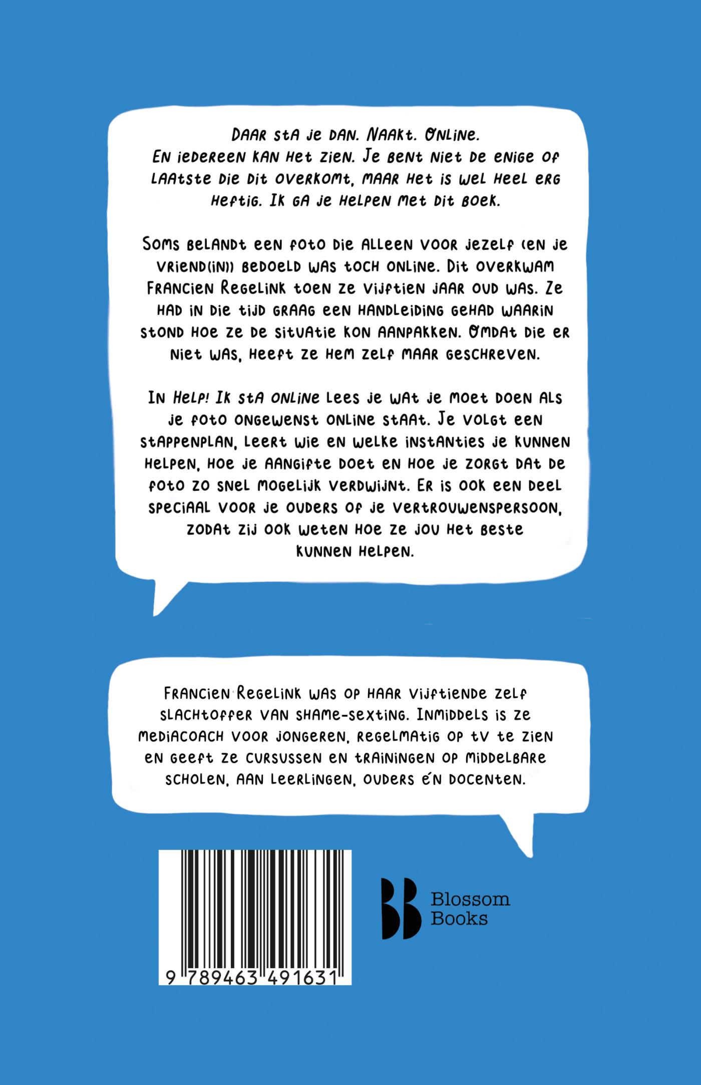 Achterkant van Help, ik sta online!