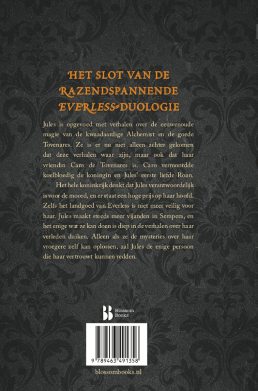 Achterkant van De tovenares en de alchemist