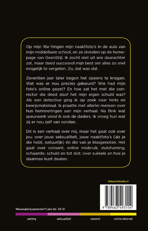 Achterkant van Wie zette mijn naaktfoto's online?