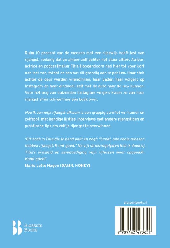 Achterkant van Hoe ik van mijn rijangst afkwam