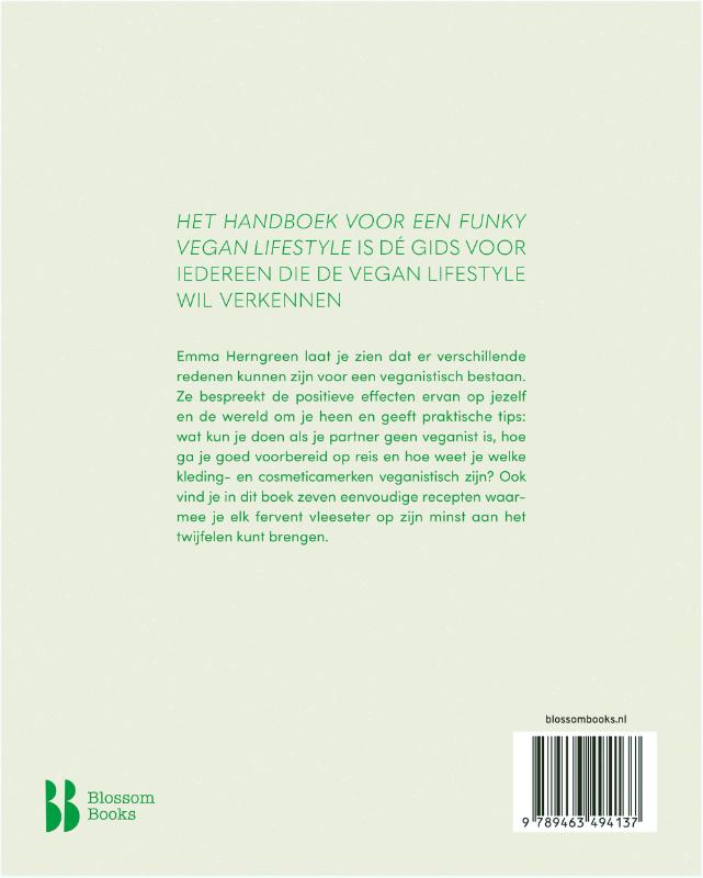 Achterkant van Het handboek voor een funky vegan lifestyle