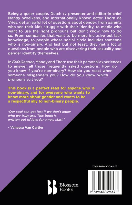 Achterkant van FAQ Gender