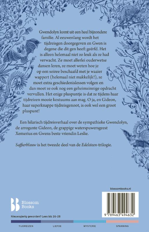 Achterkant van Saffierblauw