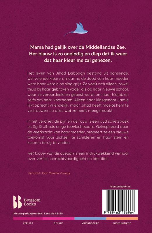 Achterkant van Het blauw van de oceaan