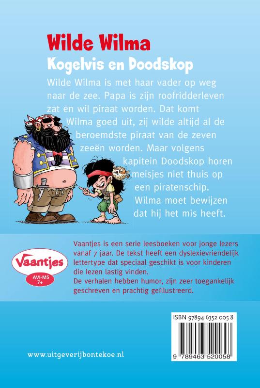 Achterkant van Wilde Wilma Kogelvis en Doodskop