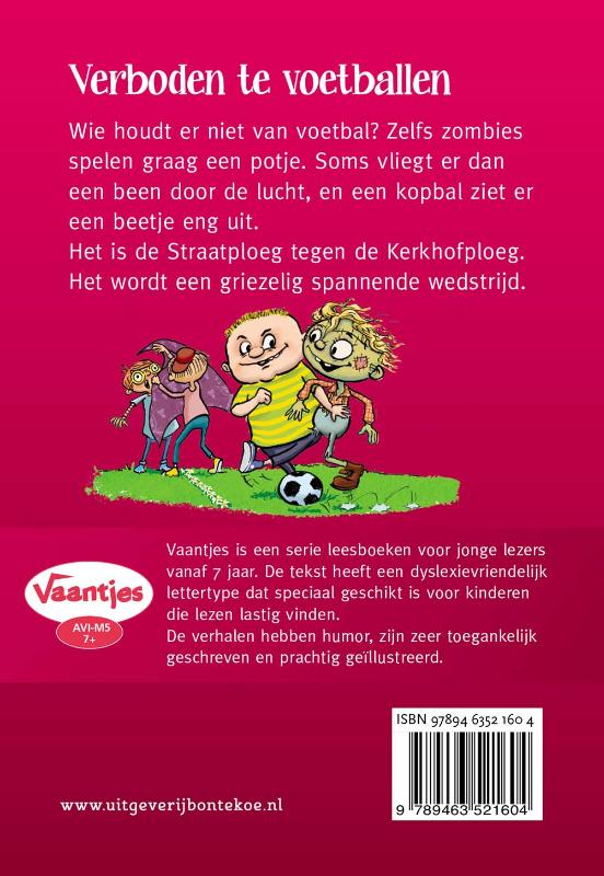 Achterkant van Verboden te voetballen