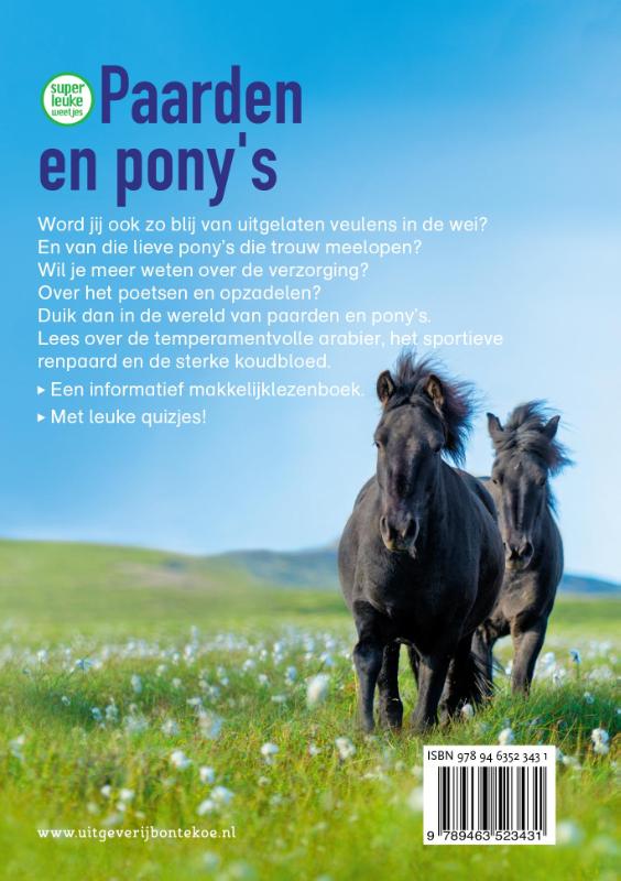 Achterkant van Superleuke weetjes over paarden en pony’s