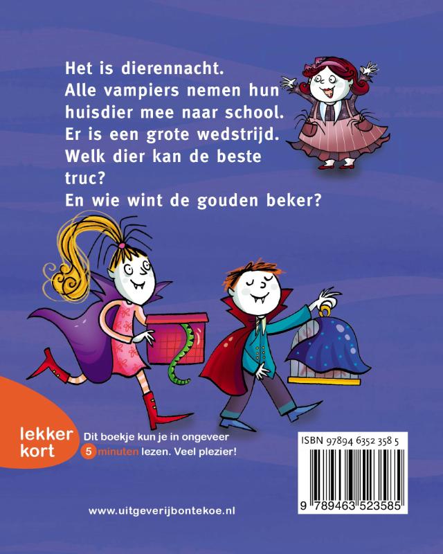 Achterkant van Dierennacht bij de vampiers