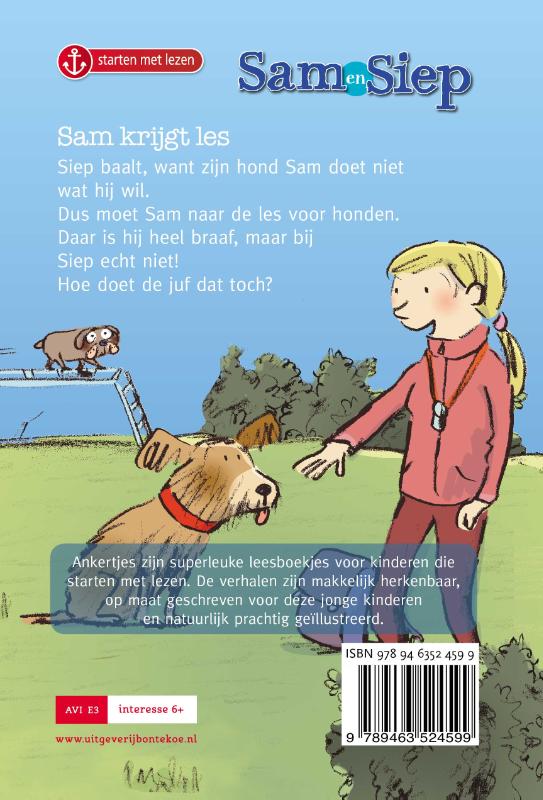 Achterkant van Sam en Siep - Sam krijgt les
