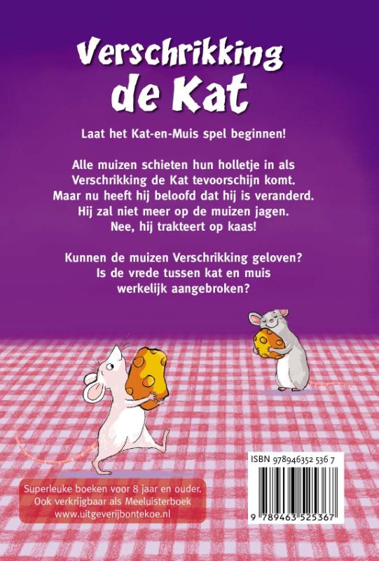 Achterkant van Verschrikking de kat