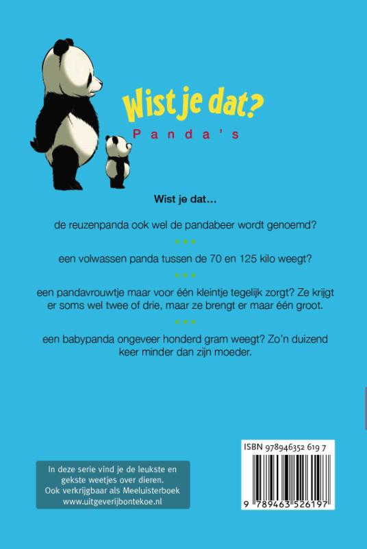 Achterkant van Panda's