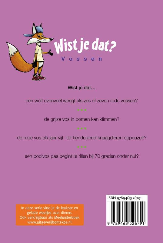 Achterkant van Wist je dat? - Vossen