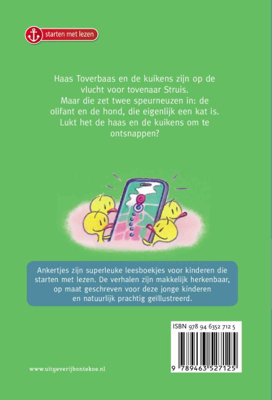 Achterkant van Haas Toverbaas en de fophond