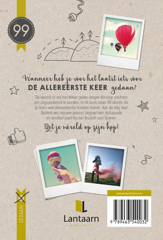 Achterkant van 99 dingen om eens uit te proberen