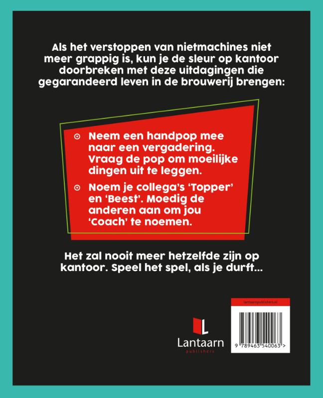 Achterkant van Office dares