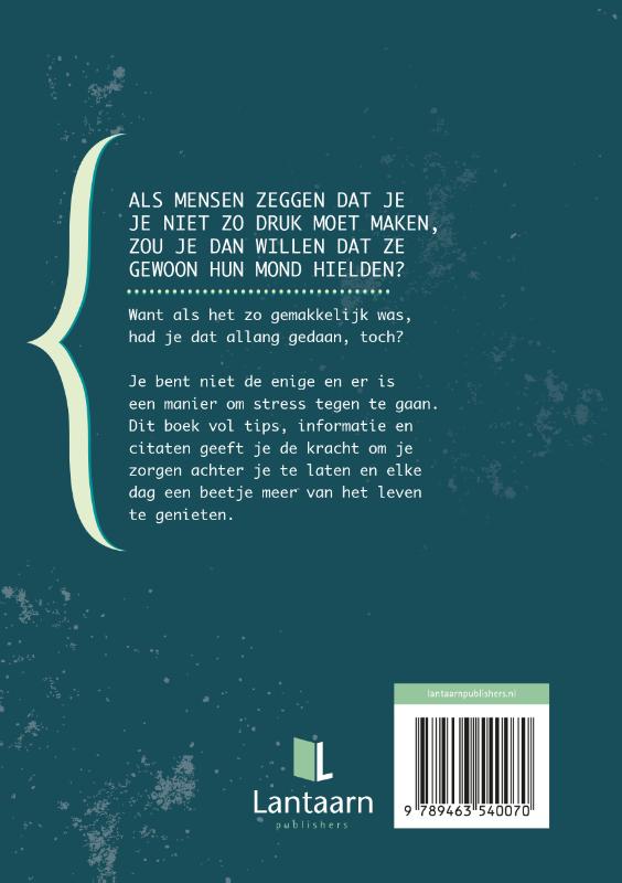 Achterkant van How to destress