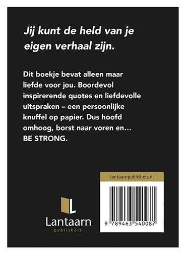 Achterkant van Be strong