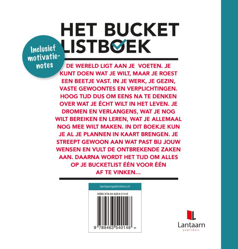Achterkant van Het bucket listboek