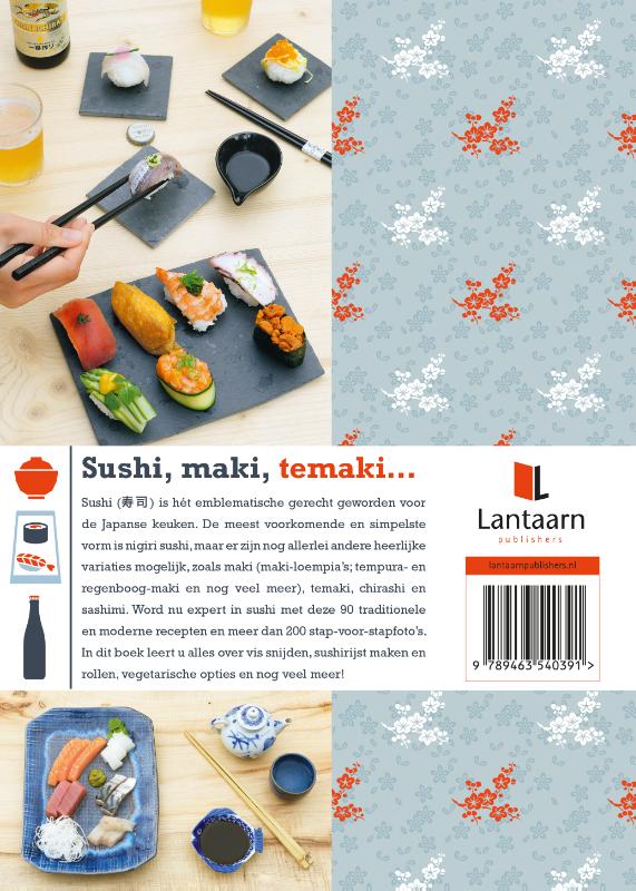 Achterkant van Sushi, maki