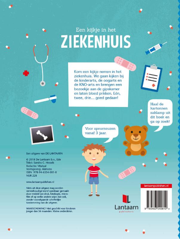 Achterkant van Een kijkje in het ziekenhuis