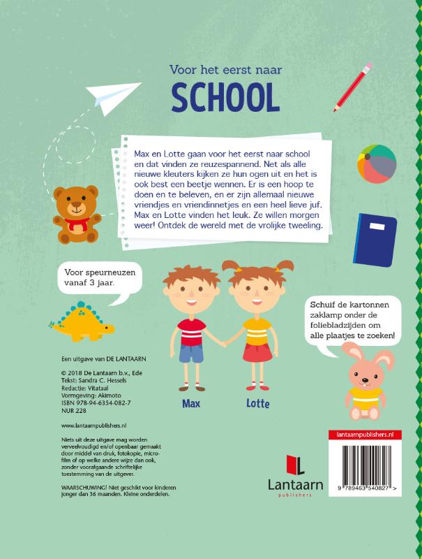 Achterkant van Voor het eerst naar school
