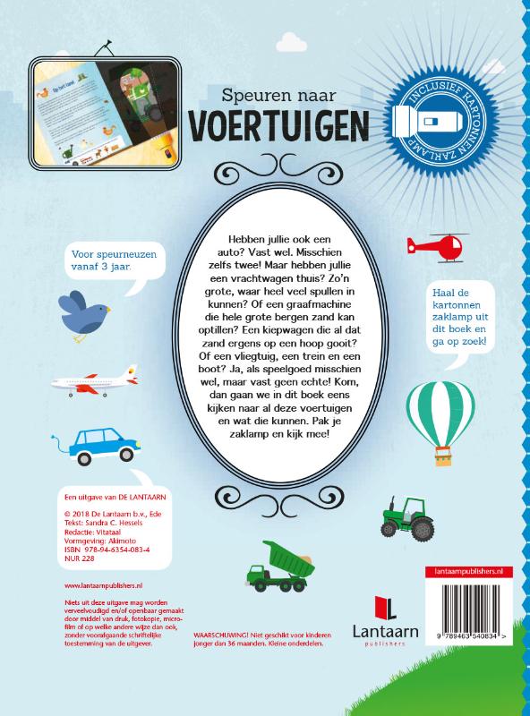Achterkant van Speuren naar voertuigen