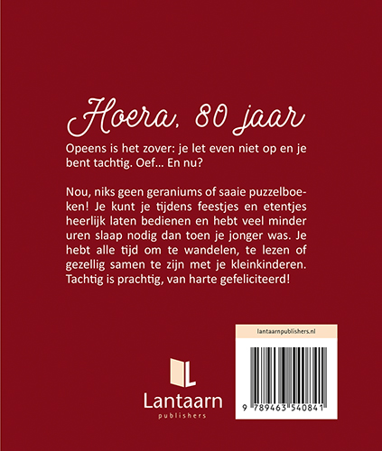 Achterkant van Hoera, 80 jaar