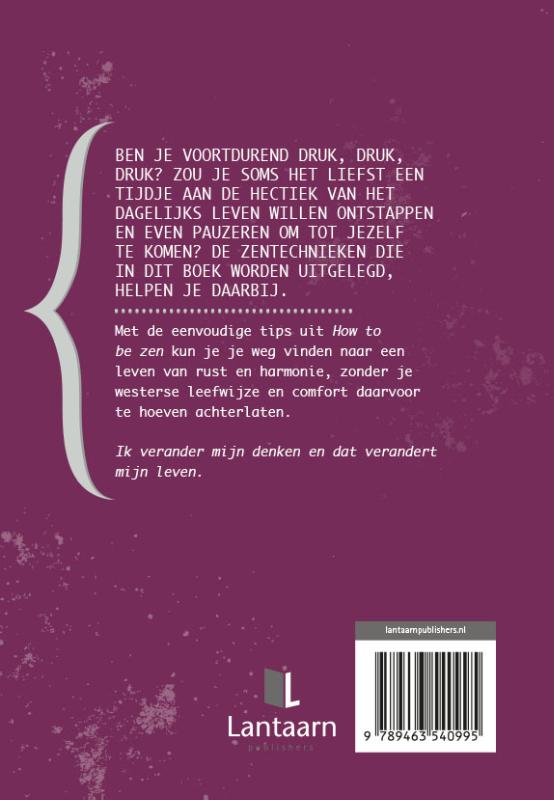 Achterkant van How to be zen
