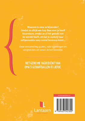 Achterkant van Voor de liefste oma van de wereld