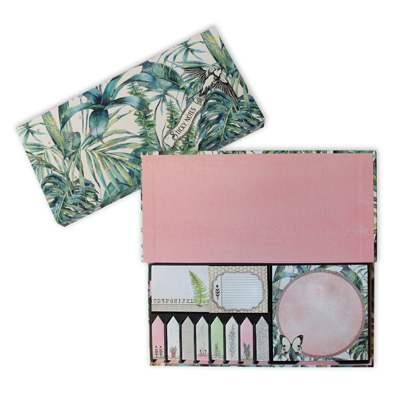 Achterkant van Sticky notes box Botanic