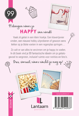 Achterkant van 99 dingen waar je happy van wordt