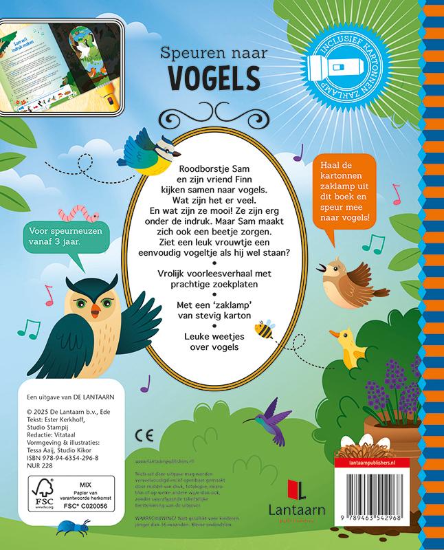 Achterkant van Speuren naar vogels