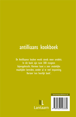 Achterkant van Antilliaans kookboek