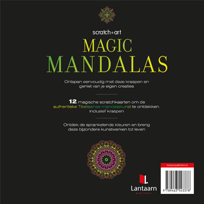 Achterkant van Scratch art Magic Mandalas