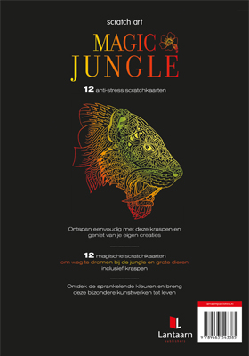 Achterkant van Scratch art Magic Jungle