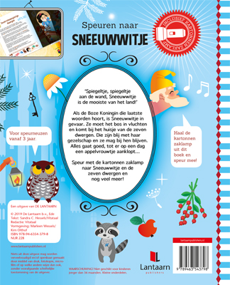 Achterkant van Speuren naar Sneeuwwitje