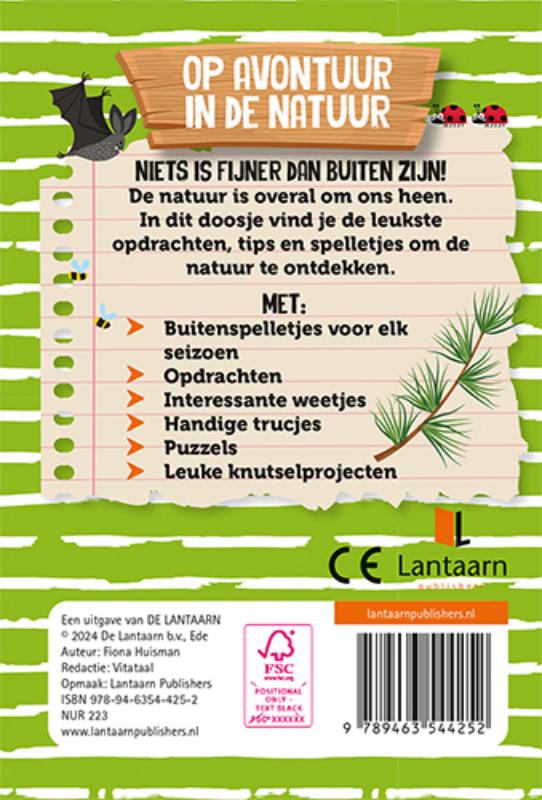 Achterkant van Op avontuur in de natuur