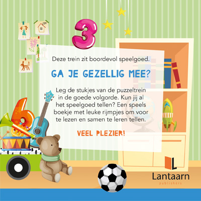 Achterkant van Tellen - boek + puzzeltrein