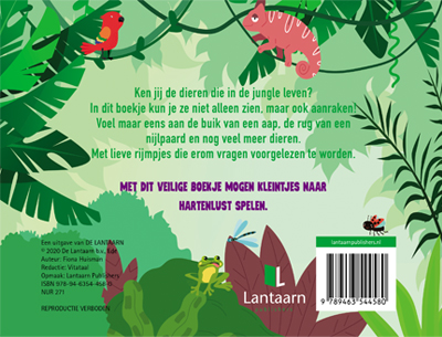 Achterkant van Kijk en voel - Jungledieren