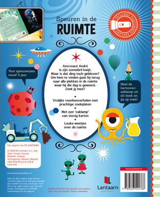 Achterkant van Speuren in de ruimte