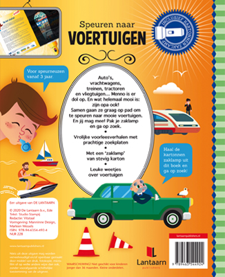 Achterkant van Speuren naar voertuigen