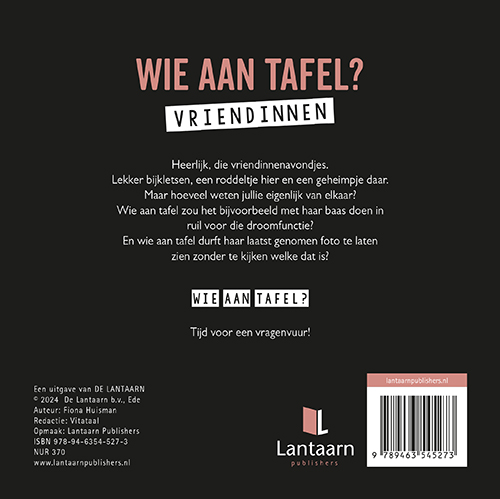 Achterkant van Wie aan tafel? Vriendinnen