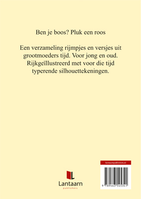 Achterkant van Ben je boos? Pluk een roos