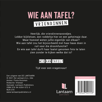 Achterkant van Wie aan tafel? Vriendinnen
