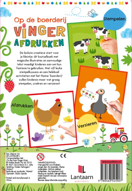 Achterkant van Op de boerderij - Vingerafdrukken