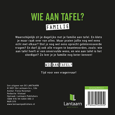 Achterkant van Wie aan tafel? Familie