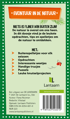 Achterkant van Avontuur in de natuur