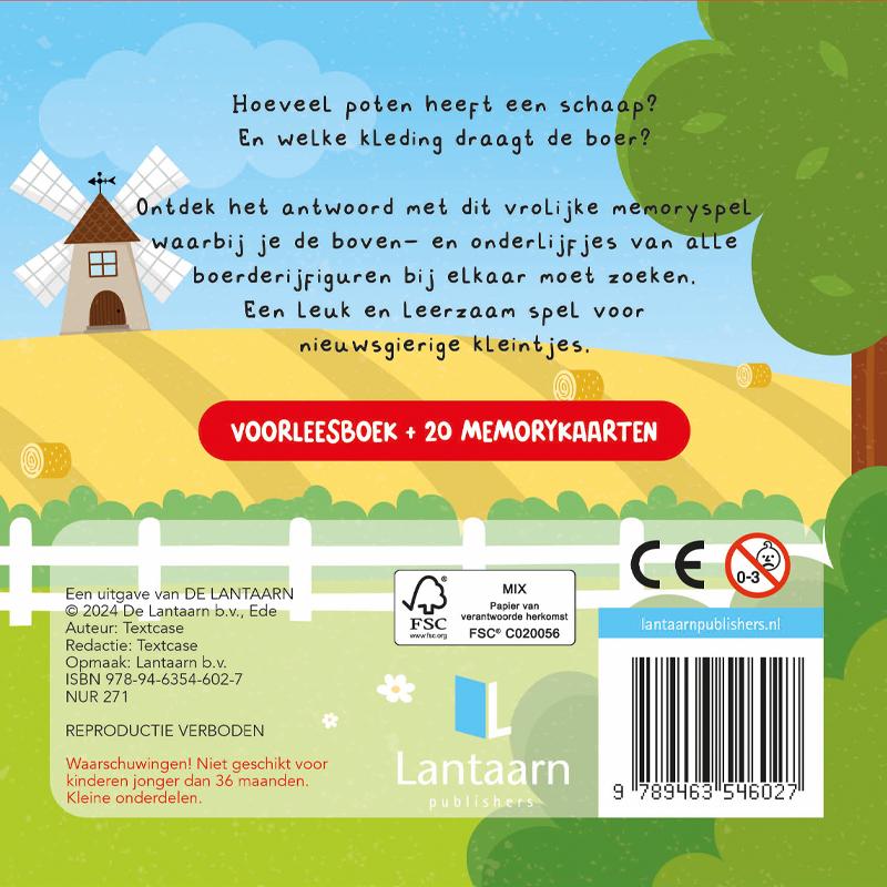 Achterkant van Kun je mij vinden? Op de boerderij