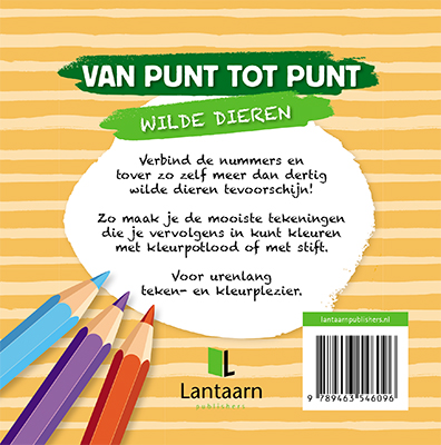 Achterkant van Van punt tot punt kids - Wilde dieren